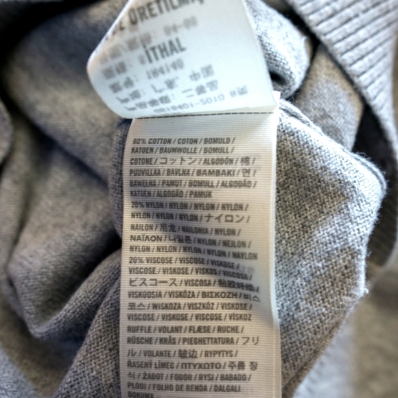 A&F Ruffled Cardigan Grey Sweater - Picture 6 of 6